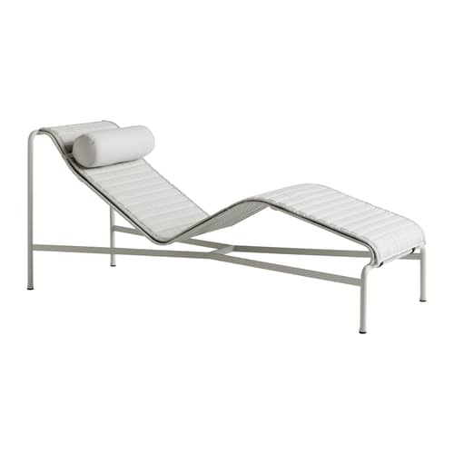 Sdraio fissa Palissade metallo grigio / R & E Bouroullec - Acciaio - Hay - Lettino prendisole / Grigio chiaro - Acciaio verniciato a polvere