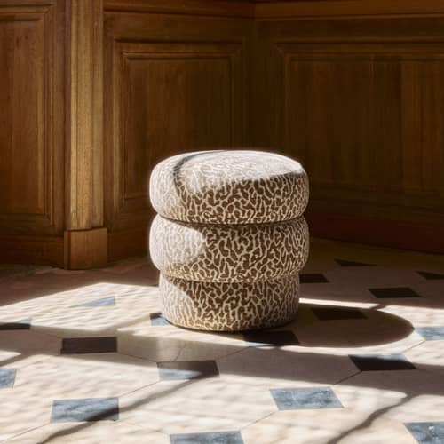 Sitzkissen Mdina textil braun - NV GALLERY - Karamel - High Density-Schaum, Tissu Tweed