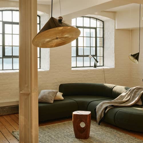 Suspension Pose LED métal vert / Ø 43 x H 30 cm - Orientable - Tom Dixon - Varech - Acier thermolaqué