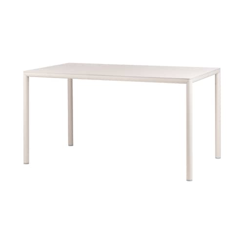 Table rectangulaire Piave blanc / 140 x 80 cm - Stratifié texturé - NARDI - Corde - Aluminium, Stratifié HPL