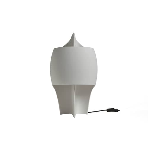 Tischleuchte La Lampe B LED stein weiß / Gips - H 39 cm - DCW éditions - Weiß - Aluminium, Gips