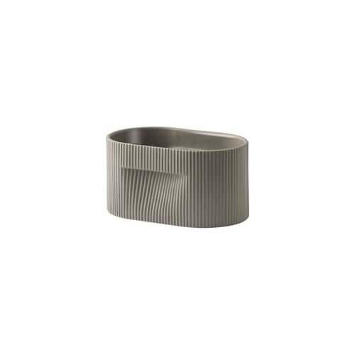 Vaso per fiori Ridge ceramica marrone / L 22,5 x P 15 x H 13 cm - Muuto - Talpa - Terracotta