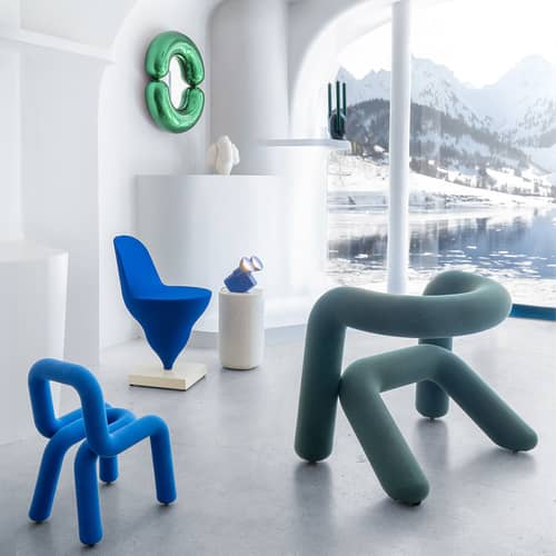 Zodiac Bumper Small Wall mirror ceramic green / W 55 x H 70 cm - Jean-Baptiste Fastrez, 2020 - Moustache - Metallic green - Ceramic, Glass
