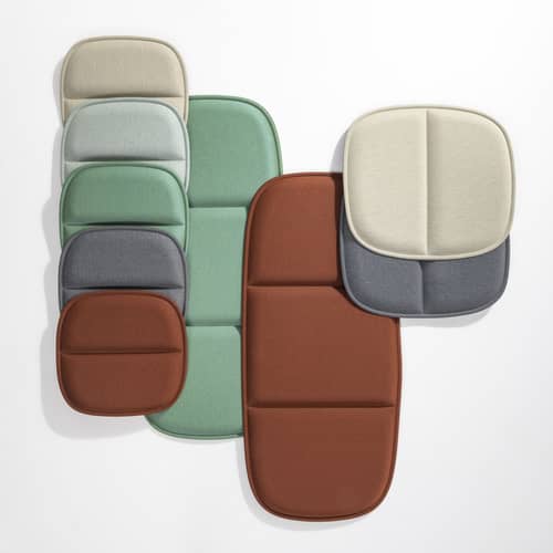 Accessoire  tissu gris noir / Coussin assise - Pour fauteuil bas HiRay - Recyclé - Kartell - Anthracite - Polyuréthane, Tissu recyclé