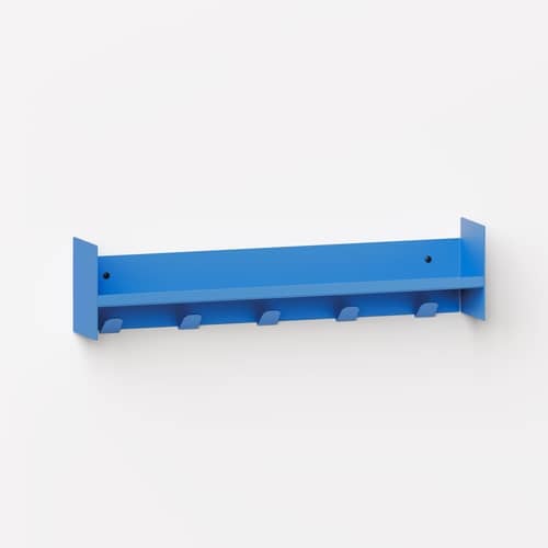  Accessory metal blue / Wall hooks for shelf Pli L 60 cm - TIPTOE - Azur blue - Powder coated steel