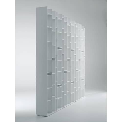 Bibliothèque Random bois blanc / L 81 x H 217 cm - MDF Italia - Blanc - Fibre de bois laqué