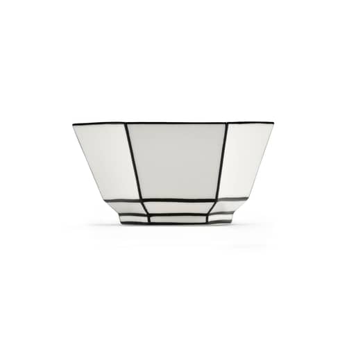 Carte Blanche Bowl ceramic white / Set of 2 - Serax - White & Black - China