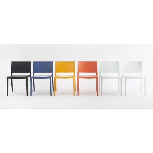 Chaise empilable Lizz plastique noir / Version mate -  Piero Lissoni, 2008 - Kartell - Noir mat - Technopolymère