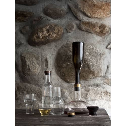 Deluxe Decanter glass transparent 1.4 L - Audo Copenhagen - Transparent - Glass, Plastic, Silicone, Stainless steel