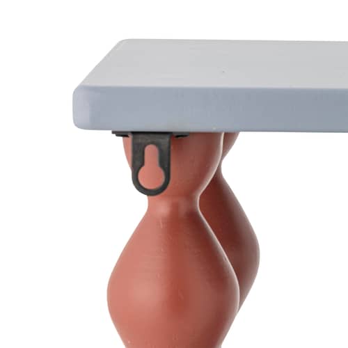 Etagère murale Bibiola / L 80 x H 26 cm - Bloomingville - Bleu pâle / Rouge chaud - MDF laqué