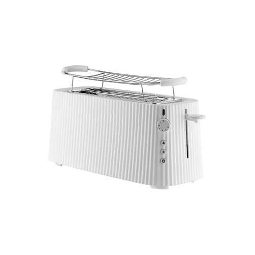 Grille-pain Plissé plastique blanc / Long -  4 tranches / 1700W - Alessi - Blanc - Acier inoxydable, Résine thermoplastique