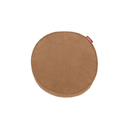 Kissen Pill Cord textil braun / Ø 70 cm - 100% Recycling / Cordsamt - Fatboy - Teddybear - Recycelter Cordstoff, Recyceltes Polypropylen