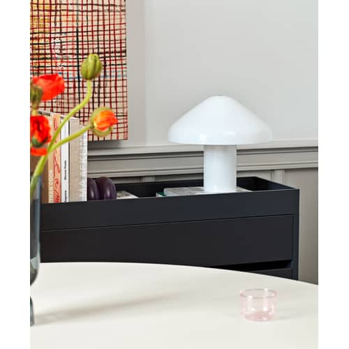Lampe de table Pao LED verre blanc / Verre soufflé bouche - Hay - Blanc - Verre soufflé bouche