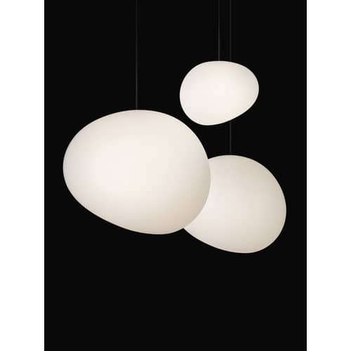 Outdoor-Hängelampe Gregg Media plastikmaterial weiß / L 31 cm - Foscarini - Weiß - Größe M / L 31 cm - Polyäthylen