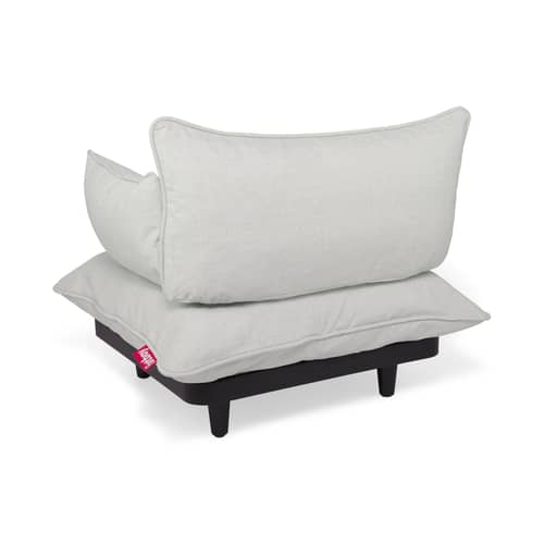 Poltrona imbottita Paletti Lounge tessuto beige - Fatboy - Beige Mist - Polietilene riciclato, Schiuma di poliestere, Tessuto Olefina