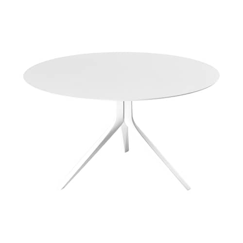 Oops I did it again Round table plastic material white Ø 120 cm - Kristalia - White / White legs - Lacquered aluminium, Stratified