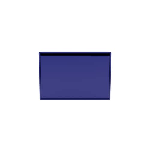 Hide Shoe rack wood blue / W 69.6 x H 46.8 x D 20 cm - MONTANA - Monarch 135 - Lacquered MDF