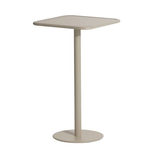 Stehtisch Week-end metall beige / 60 x 60 cm x H 105 cm - Aluminium - Petite Friture - Dune - Aluminium