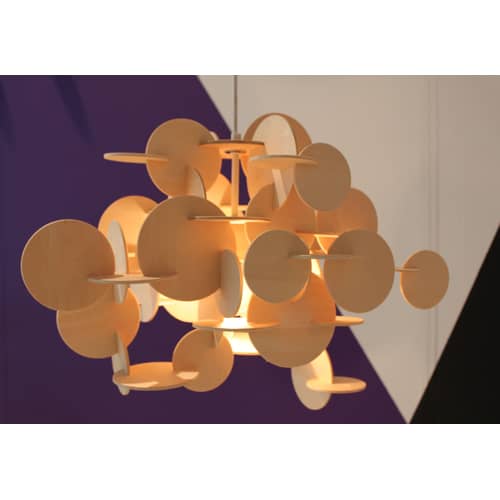 Suspension Bau Large bois naturel / H 48 cm - Normann Copenhagen - Bois naturel - Pin