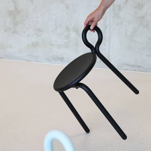 Tabouret Lasso métal - & klevering - Noir - Métal