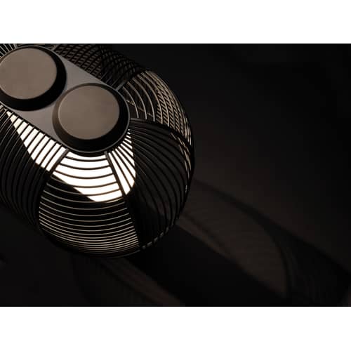 Tischleuchte Yasuke LED metall schwarz / L 39,5 x H 43 cm - DCW éditions - Schwarz - PMMA, Stahl