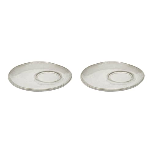 Untertasse pour tasse à espresso La Mère keramik weiß / 2er-Set - Serax - Untertassen / Naturweiß - Sandstein