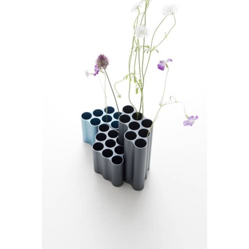 Nuage Small Vase grey silver metal / Bouroullec, 2016 - Vitra - Anodised silver - Anodized aluminium
