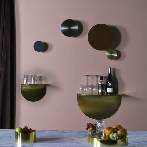 Zenith Wall light metal brown / LED - Ø 30 cm - ENOstudio - Rusty - Steel