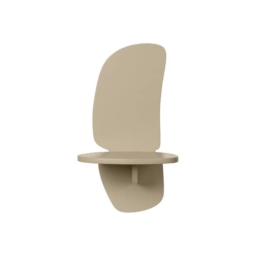 Wandregal Pilu holz beige / B 22 x H 40 cm - Ferm Living - H 40 cm / Kaschmir Beige - Holzfaserplatten