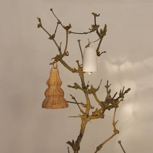 Weihnachtskugel Braided faser braun / 2er Set - Geflochtenes Rattan handgefertigt - Ferm Living - Set von 2 - Geflochtenes Rattan