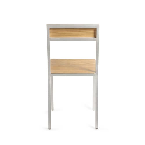 Chaise Alu Wood bois multicolore / Aluminium & chêne / Modèle d\'expo - valerie objects - Aluminium / Chêne - Aluminium, Chêne