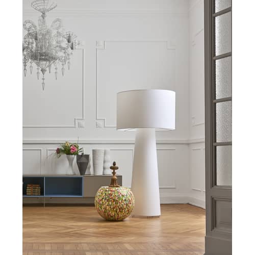 Beistelltisch Bong plastikmaterial corian bunt / Giulio Cappellini, 2004 - Ø 48 x H 40 cm - Glasfaser & Kunstharz - Cappellini - Floreale 1 / Mehrfarbig - Glasfaser, Harz