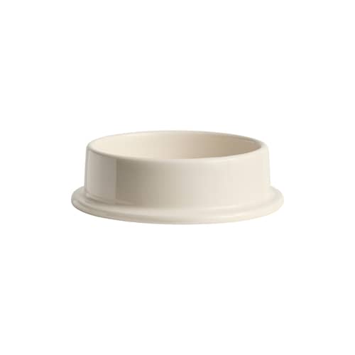 Bougeoir Column / Pour bougie bloc - Ø 12,8 cm - Hay - Blanc cassé - Faïence émaillée