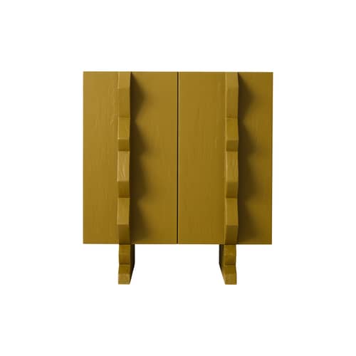 Buffet Forma bois vert / L 80 x H 88.5 cm - HK LIVING - Vert olive - Bois de sungkai