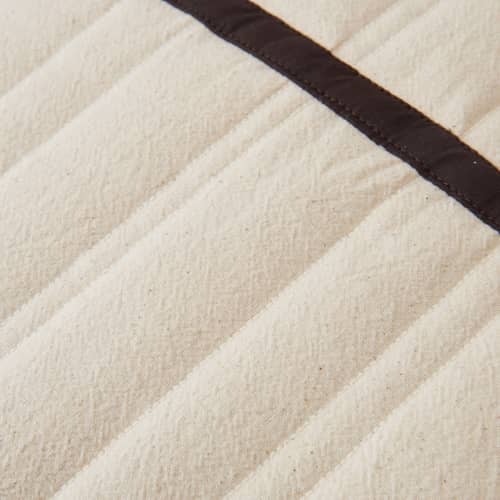 Coussin Vari blanc / 60 x 80 cm - Matelassé - Ferm Living - Chocolat & naturel - Coton biologique, Plume, Polyester recyclé