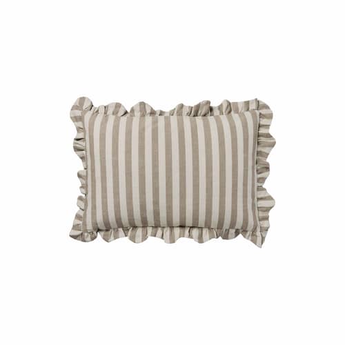 Ina Cushion cover textile beige / 40 x 60 cm - BROSTE COPENHAGEN - Beige / Brown Kelp - Cotton