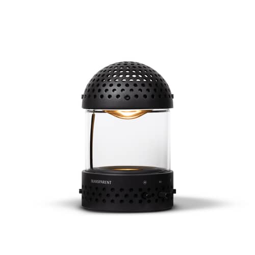 Enceinte Bluetooth portable Light Speaker verre noir / Lumineuse - Transparent Speaker - Noir - Aluminium, Verre borosilicaté