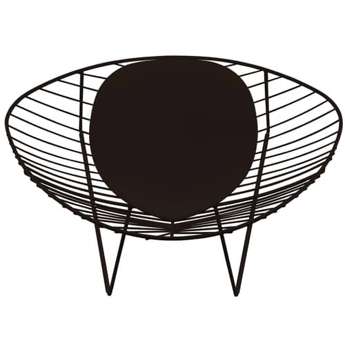 Fauteuil Leaf métal marron - Arper - Moka - Acier laqué