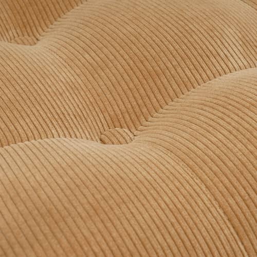 Gepolsterter Armlehnstuhl Orea textil beige - NV GALLERY - Aprikosenorange (gerippter Samt) / verchromtes Metall - Eisen, gerippter Samt, High Density-Schaum