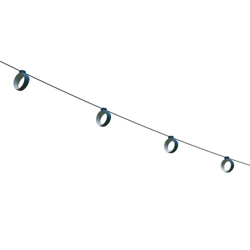 Hoopik LED Outdoor luminous garland plastic material blue LED / Outside - 12 metres / Bluetooth - Fermob - Acapulco blue - ABS, Polycarbonate