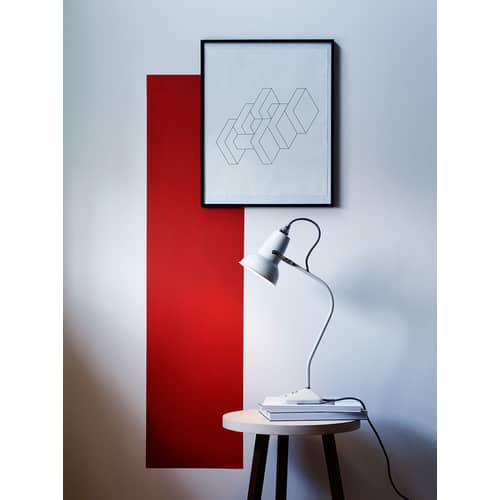 Lampada da tavolo Original 1227 Mini / Braccio fisso - H 52 cm - Anglepoise - Bianco lino - Acciaio, Ferro pressofuso