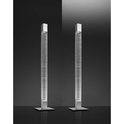 Lampada a stelo Mimesi LED metallo trasparente / Bluetooth - H 193 cm - Artemide - Trasparente & cromato - Materiale plastico, Metallo