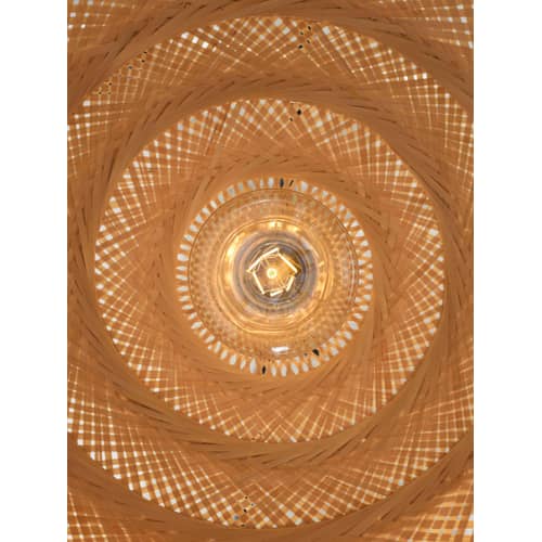 Palawan Pendant cane & fibres beige natural wood / Bamboo - Ø 60 cm - GOOD&MOJO - Natural - Bamboo