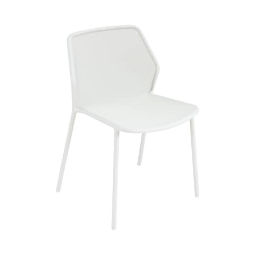 Sedia impilabile Darwin metallo bianco / Metallo - Emu - Bianco - Acciaio verniciato