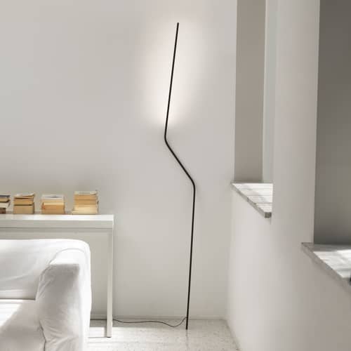 Stehleuchte Neo LED metall schwarz / H 205 cm - Schwenkbar - Nemo - Schwarz - Aluminium, Technoplymer