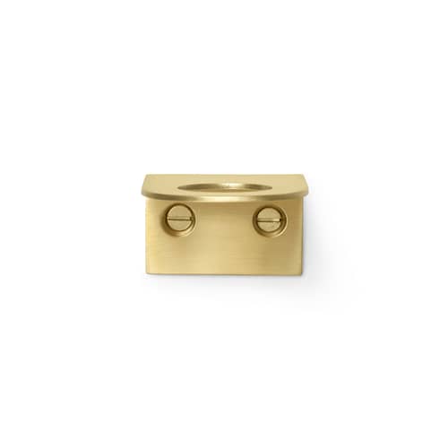 Support mural Basho or métal / Pour distributeur de savon liquide - Ferm Living - Laiton - Laiton