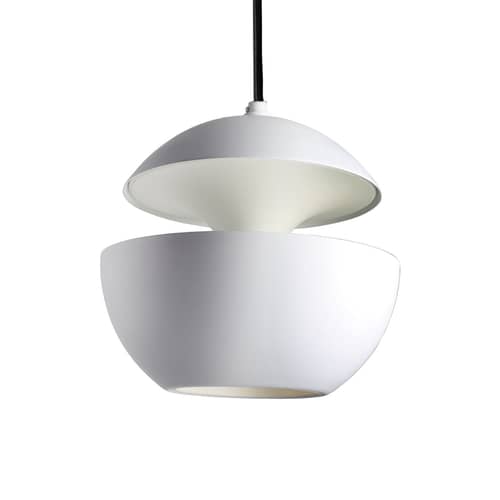 Suspension Here Comes The Sun / Ø 17,5 cm - Réédition 1970 - DCW éditions - Blanc / intérieur blanc - Aluminium, Textile