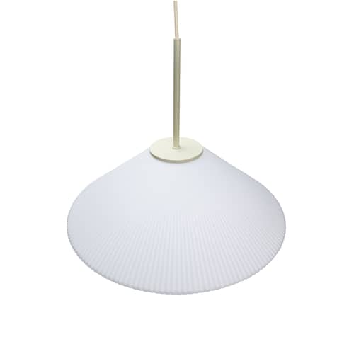 Suspension Solid verre blanc / Ø 44 cm - HÜBSCH - Blanc / Sable - Fer, Verre