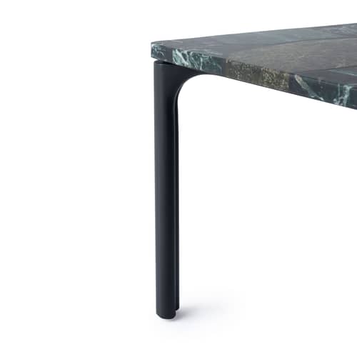 Table basse Smash marbre vert / 120 x 75 x H 34 cm - Tom Dixon - Vert - Aluminium, Marbre