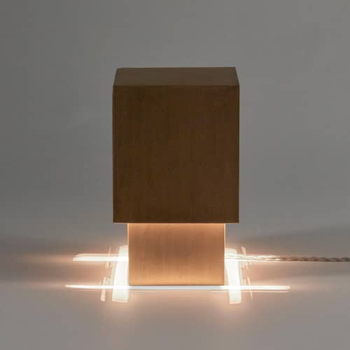 Illumina 01 Table lamp ceramic brown - Serax - Sand - Grooved stoneware